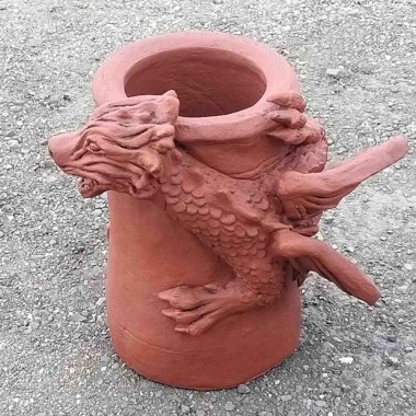 terracotta dragon chimney pot planter